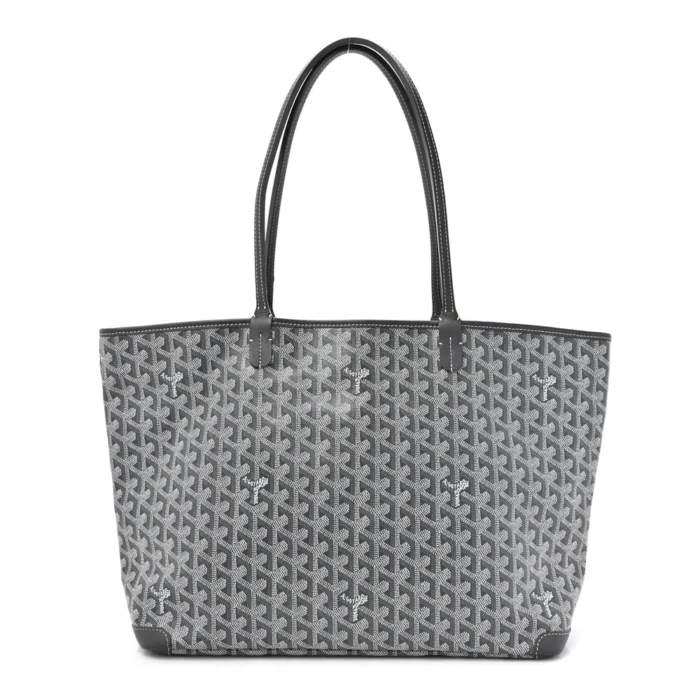 Goyard Grey Goyardine Canvas Artois Tote MM Front replica handbags