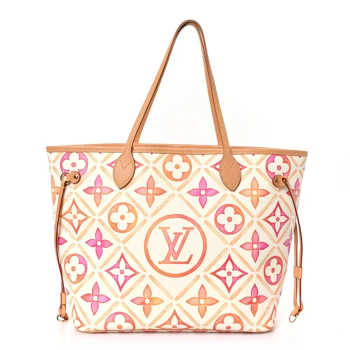 Louis Vuitton Coral Giant Monogram Canvas By The Pool 2.0 Neverfull MM Front replica handbags